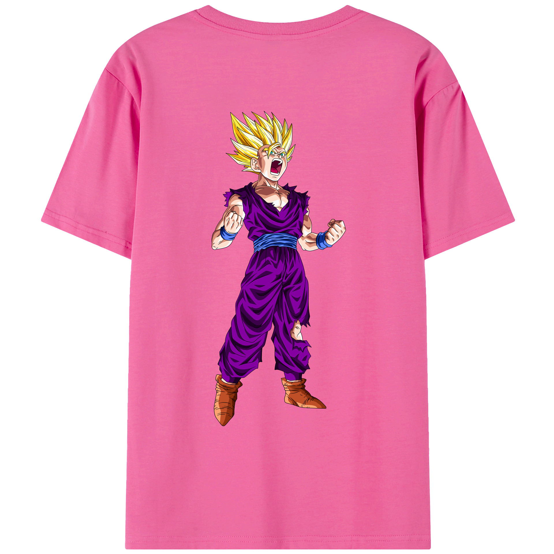 （画像用） ドラゴンボール 孫 悟飯（そんごはん）DRAGON BALL Son Gohan レディース半袖Tシャツ(バックプリント)